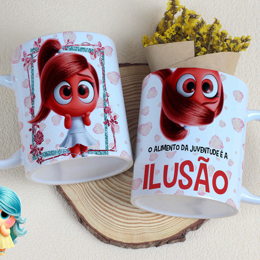 16 Artes para Caneca Divertidamente Sentimentos Arquivo Editável  16