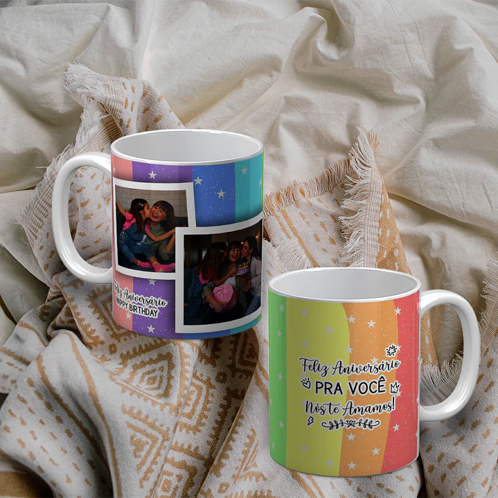 8 Artes para Caneca Aniversário Arquivo Editável 1