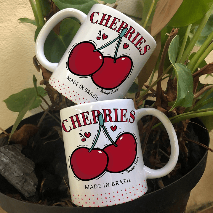 8 Artes para Caneca Cereja Arquivo Editável  4