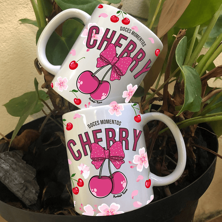 8 Artes para Caneca Cereja Arquivo Editável  5