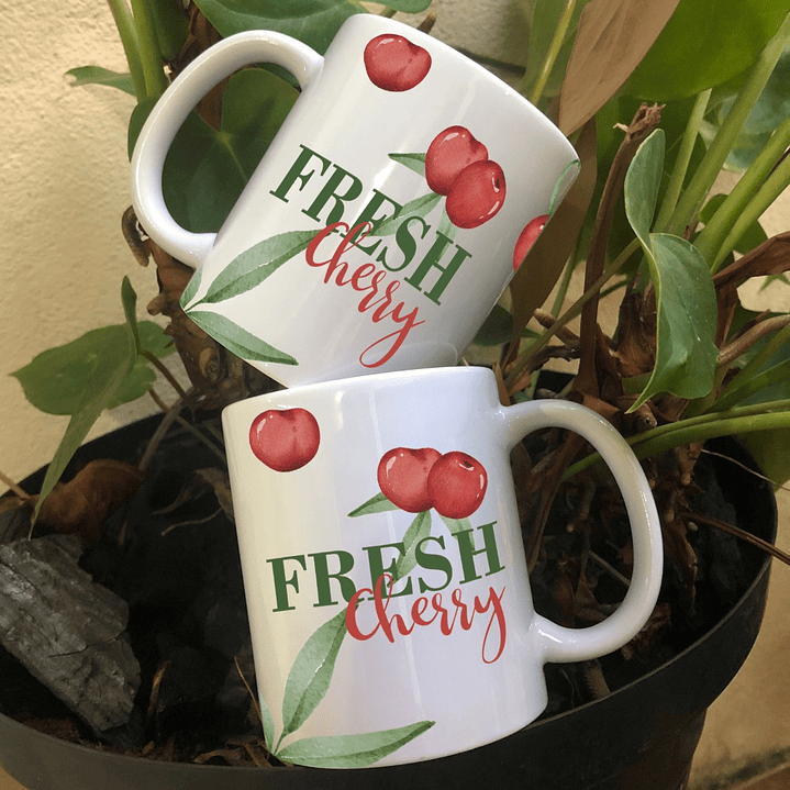 8 Artes para Caneca Cereja Arquivo Editável  6