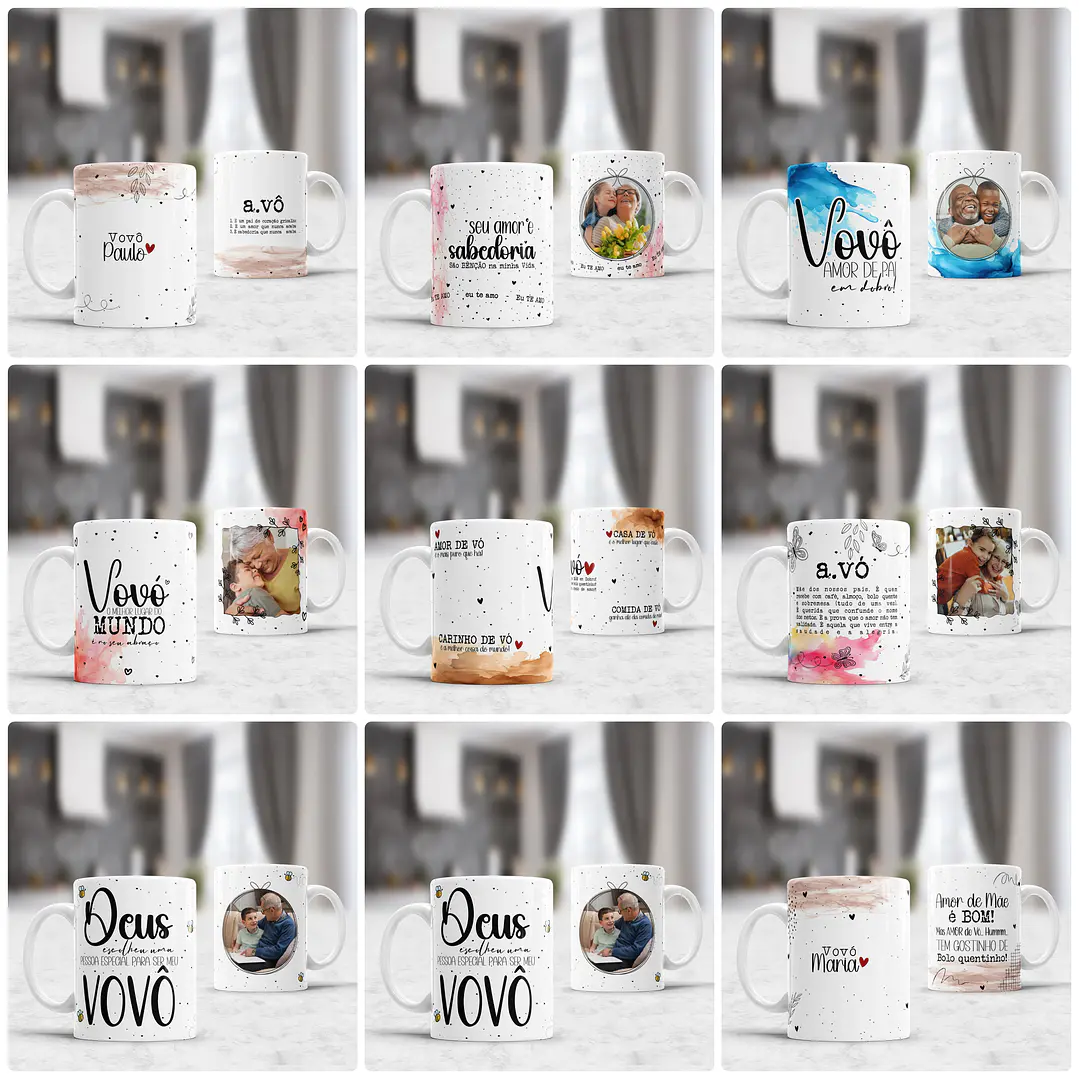 21 Artes para Caneca Dia dos Avós Arquivo Editável 3