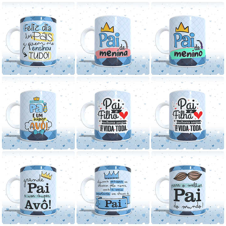 26 Artes para Caneca Dia dos Pais Arquivo em Jpg 2