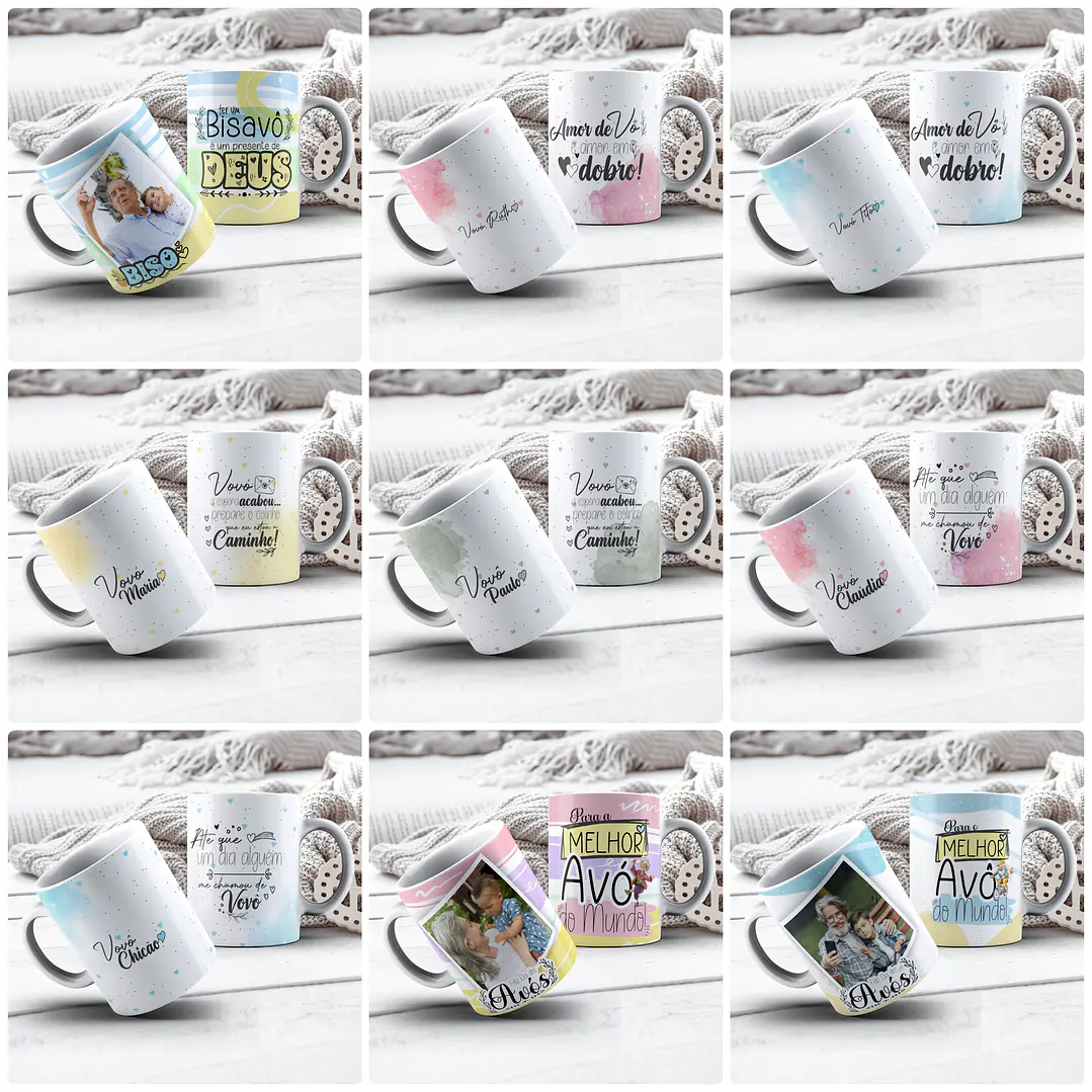 40 Artes para Caneca e Azulejo Dia dos Avós Arquivo Editável 2