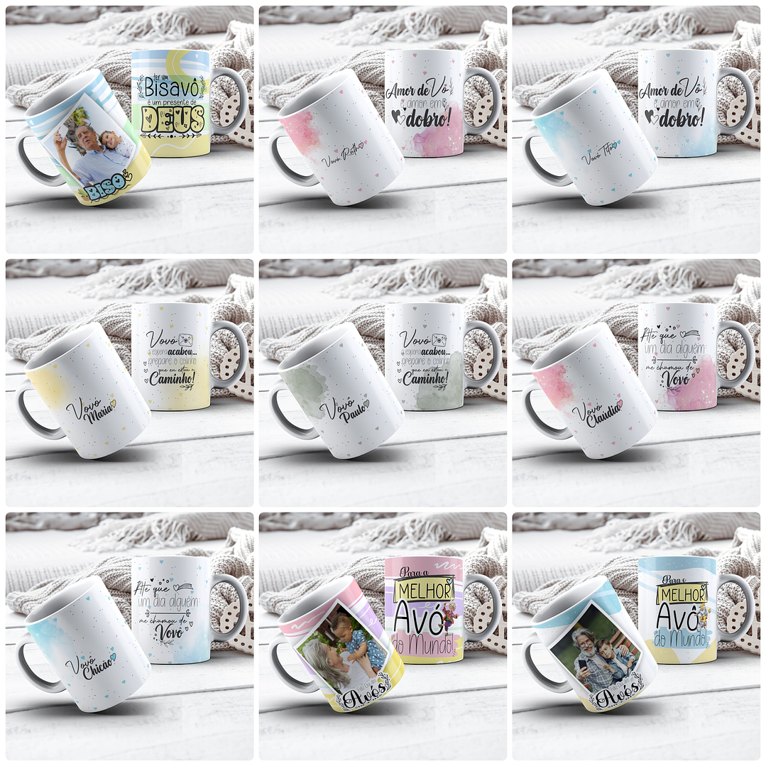 40 Artes para Caneca e Azulejo Dia dos Avós Arquivo Editável 2