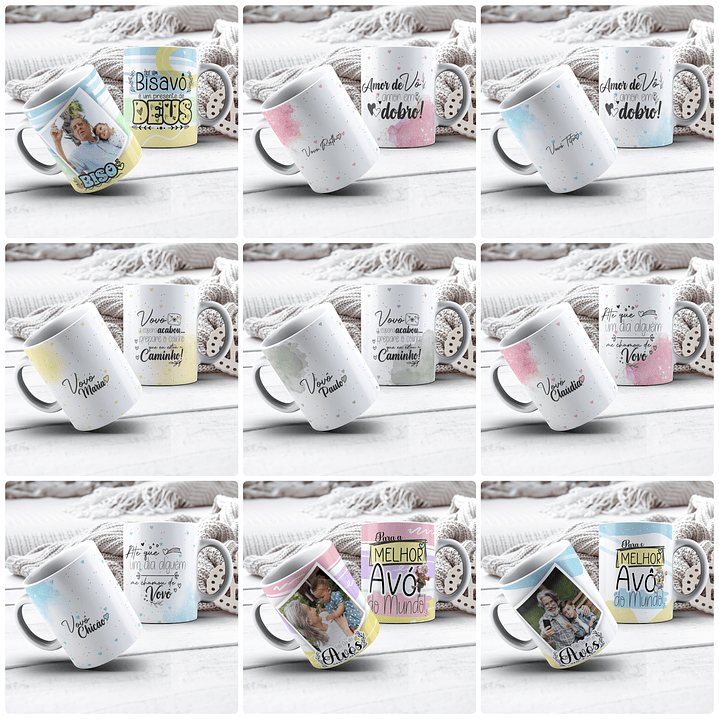 40 Artes para Caneca e Azulejo Dia dos Avós Arquivo Editável 2