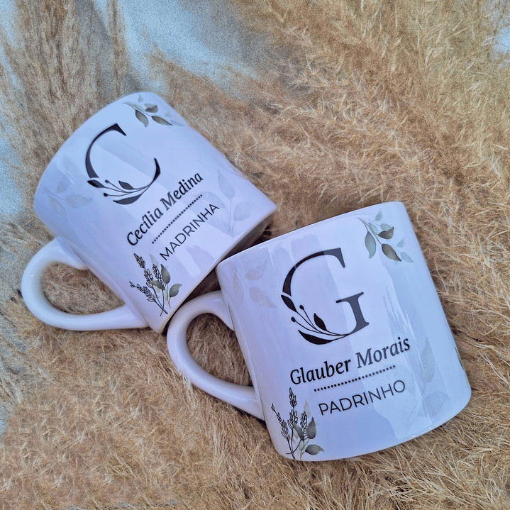 Arte para Caneca Floral Minimalista Convite de Casamento Arquivo Editável 3