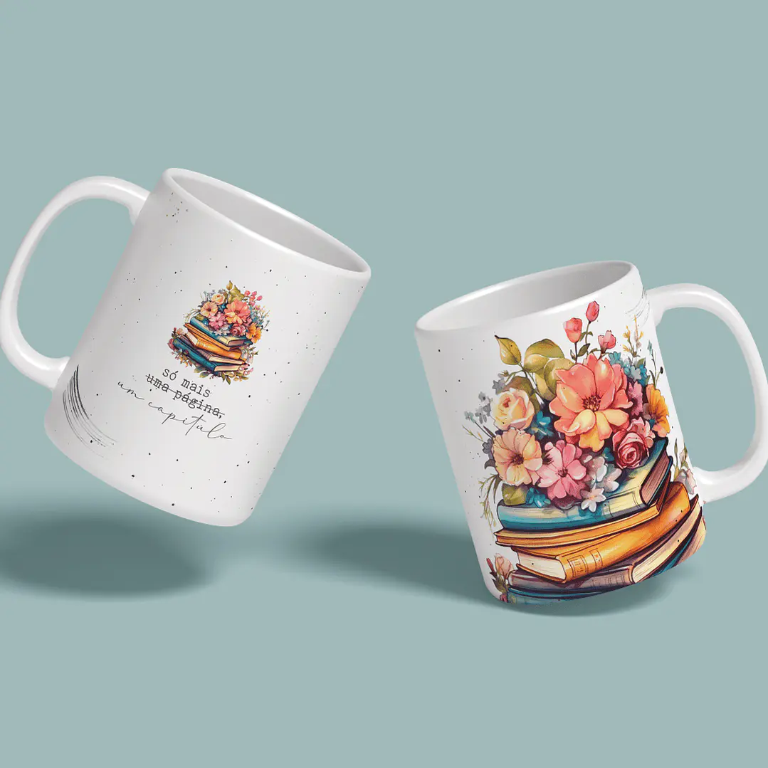 Arte Caneca Só mais um livro Arquivo em Jpg  1