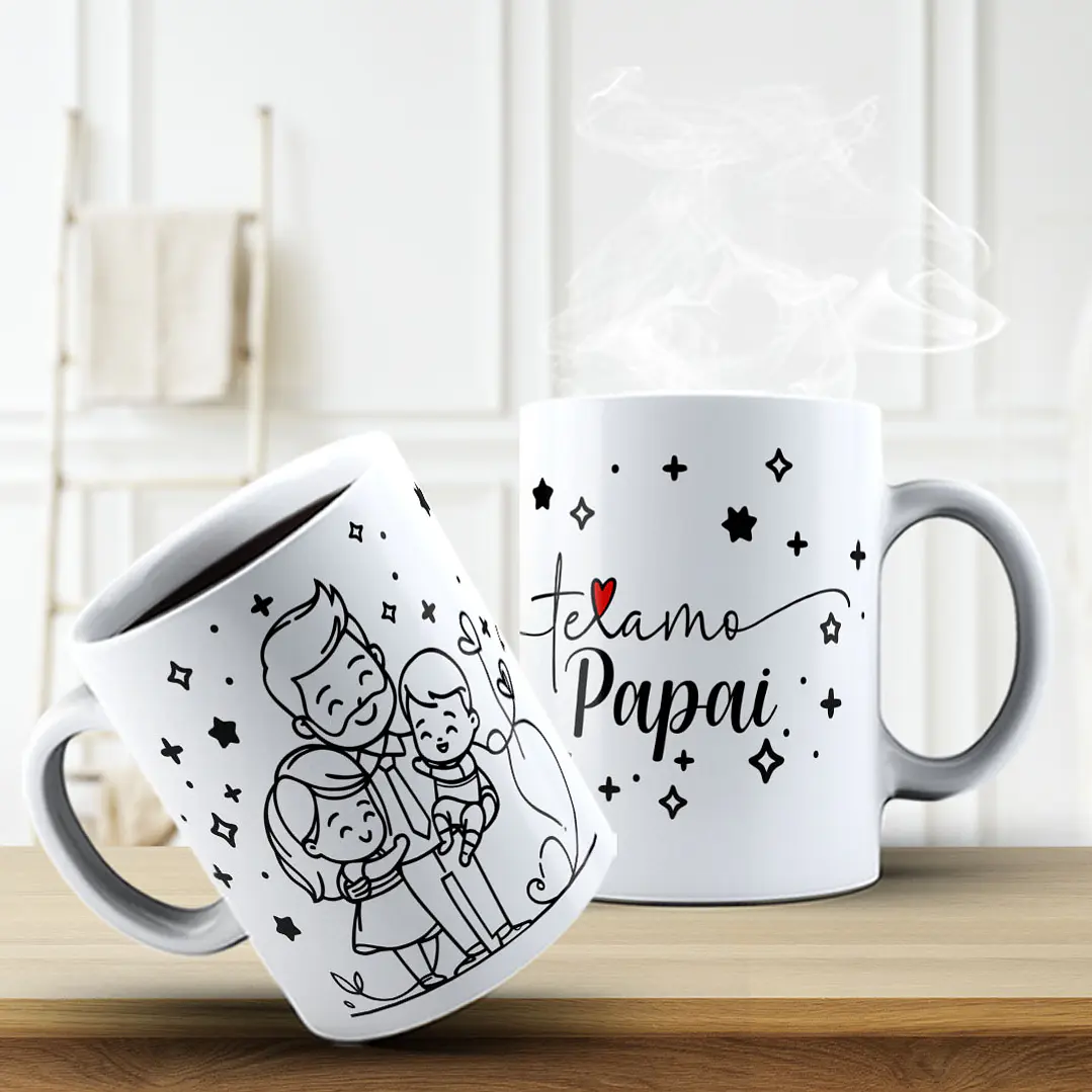 10 Artes Caneca Dia dos Pais Minimalista Arquivo Editável  4