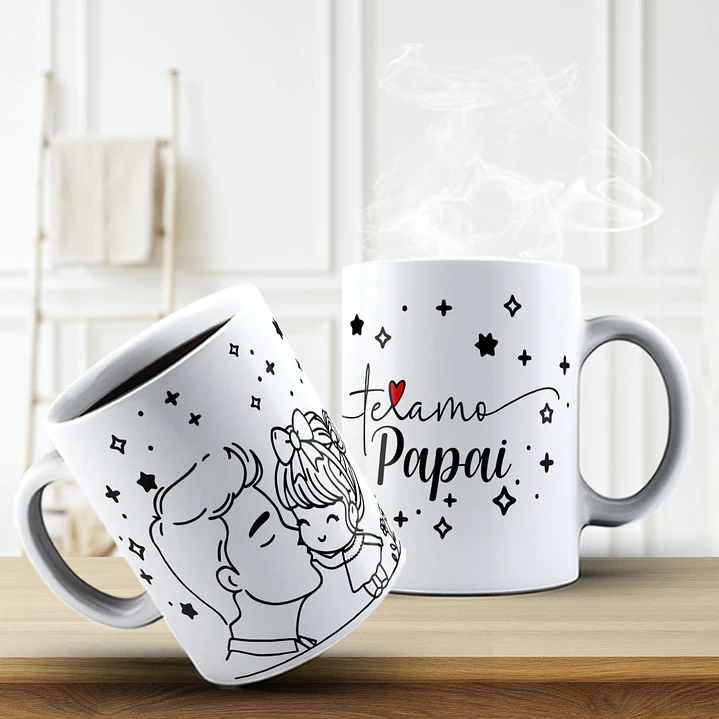 10 Artes Caneca Dia dos Pais Minimalista Arquivo Editável  9