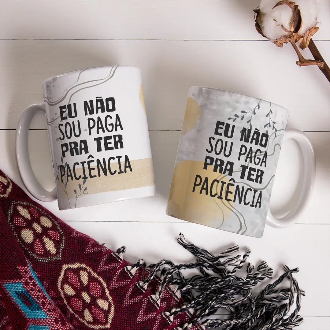 10 Artes Caneca Frases Sinceras Arquivo Editável 7