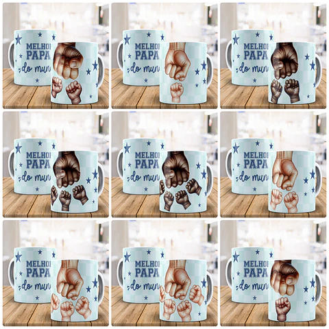 24 Artes Caneca e Azulejo Dia dos Pais Arquivo em Jpg
