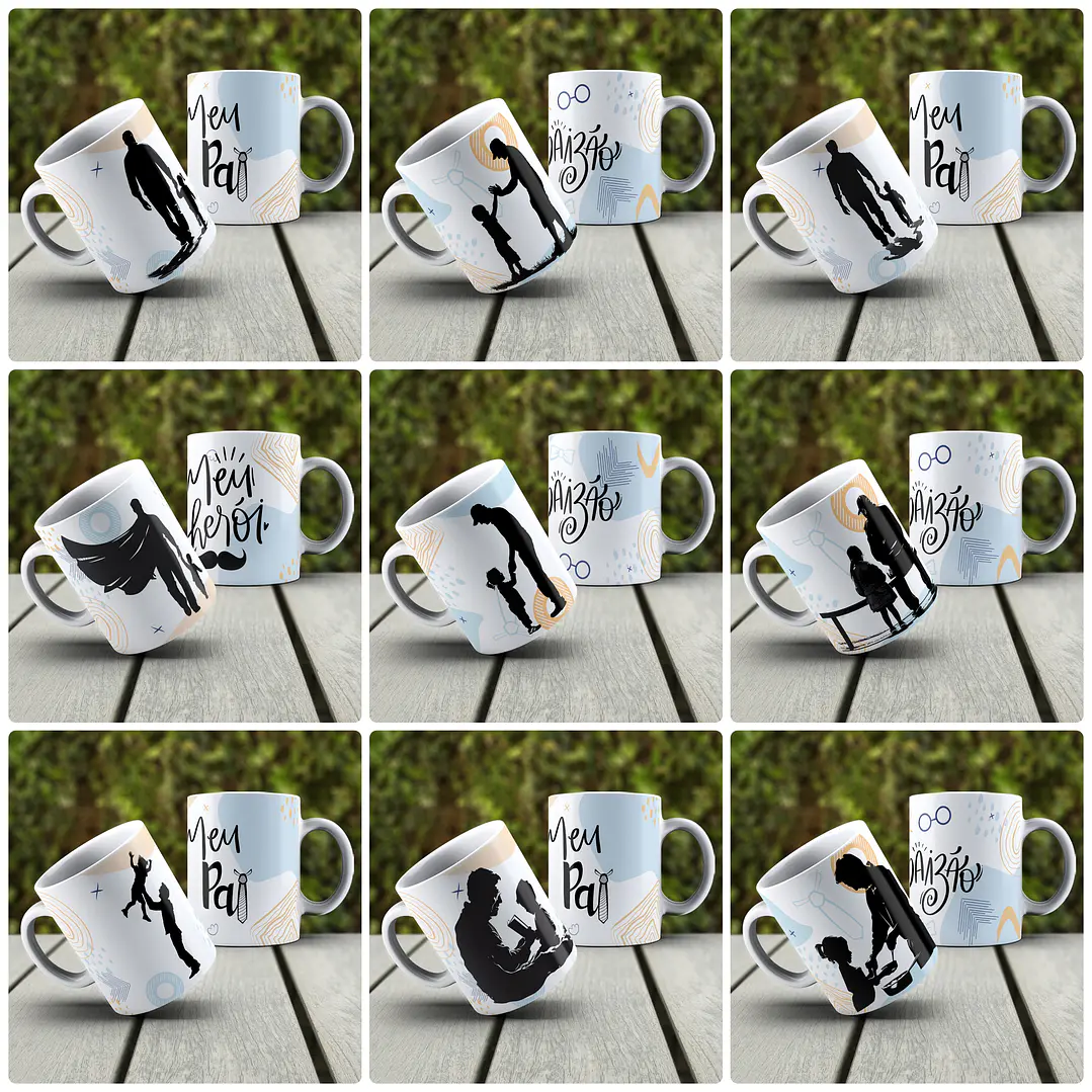 14 Artes Caneca Dia dos Pais é amor Arquivo em Jpg 1