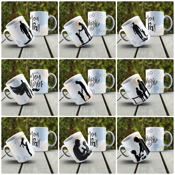 14 Artes Caneca Dia dos Pais é amor Arquivo em Jpg 1