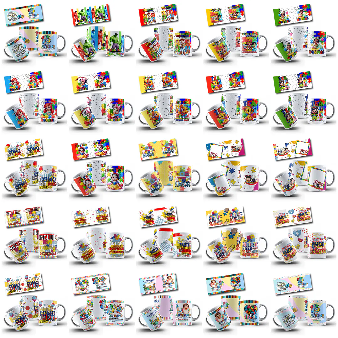 63 Artes Caneca Autismo Arquivo em Jpg   3