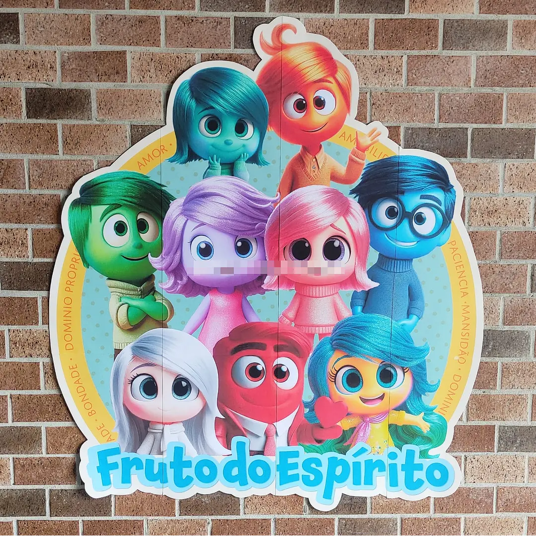 Arte para Painel Divertidamente Fruto do Espirito Sublimação Baixar Grátis  1