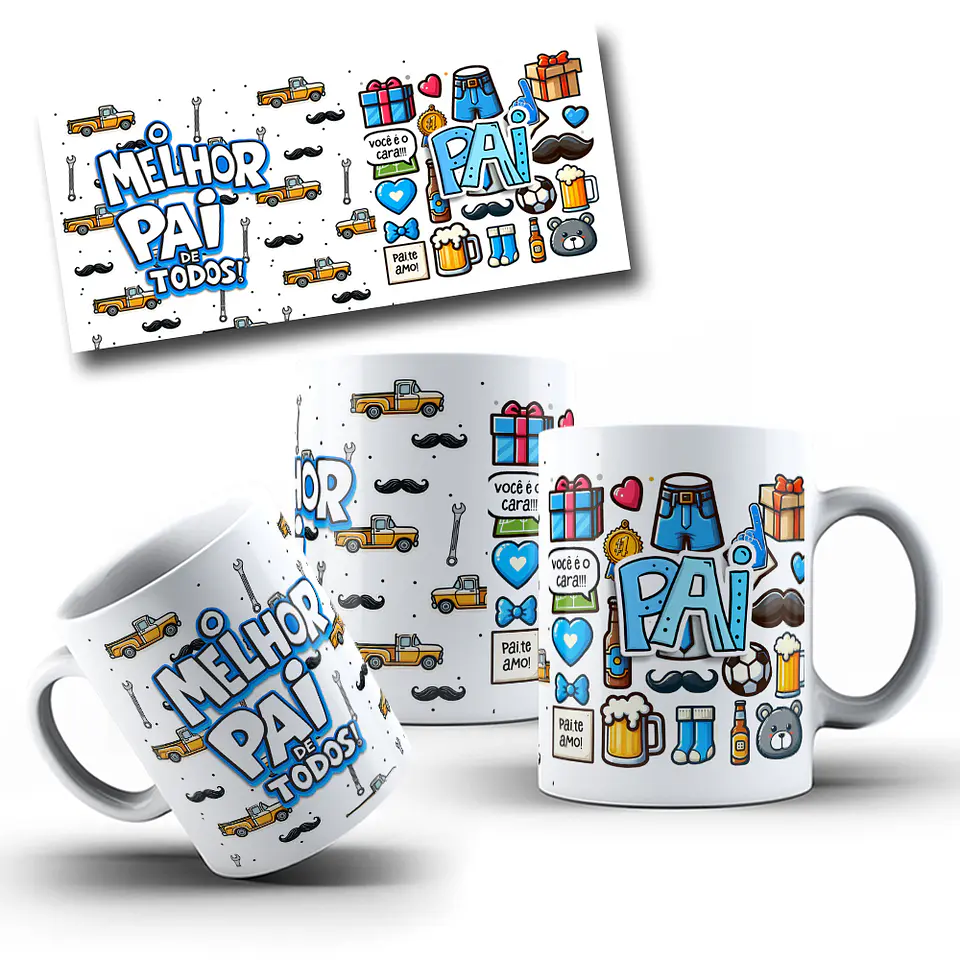 10 Artes Caneca Dia dos Pais 2024 Arquivos Png 2