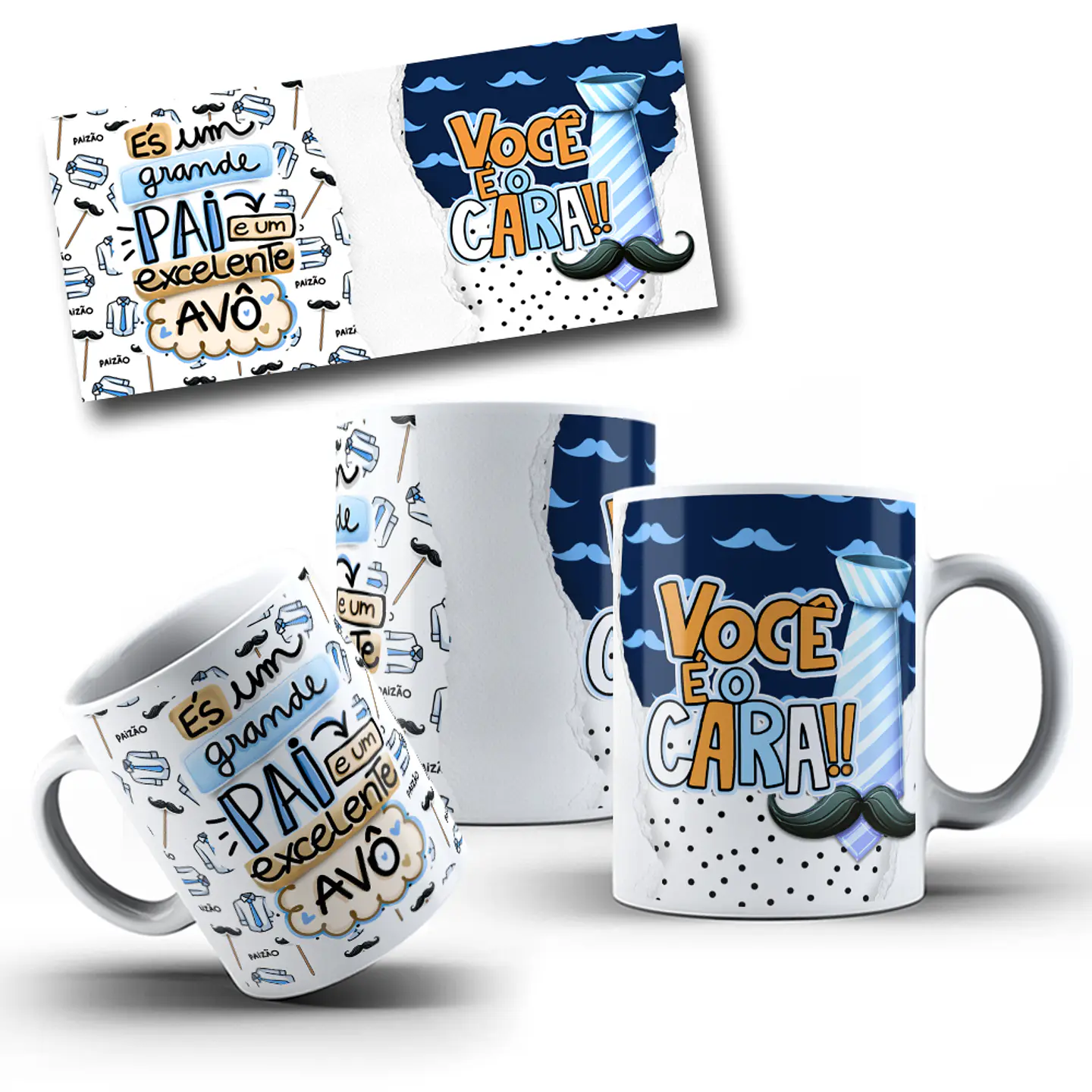 10 Artes Caneca Dia dos Pais 2024 Arquivos Png 1