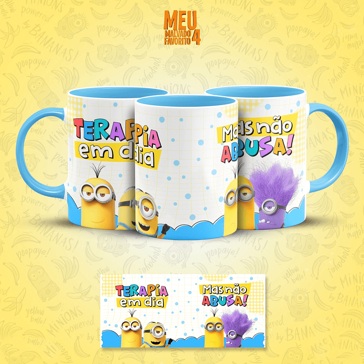 20 Artes para Caneca Meu Malvado Favorito Minions 4 Arquivos em Jpg 7