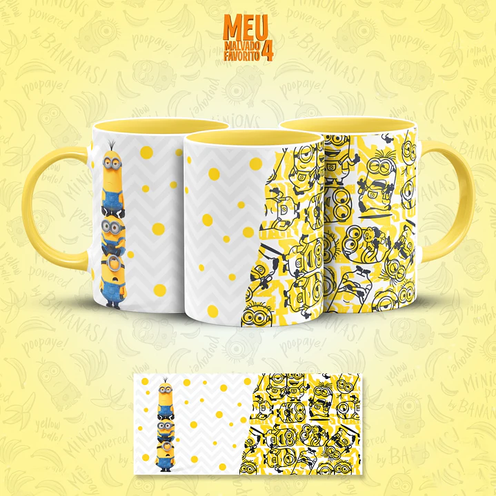 20 Artes para Caneca Meu Malvado Favorito Minions 4 Arquivos em Jpg 13