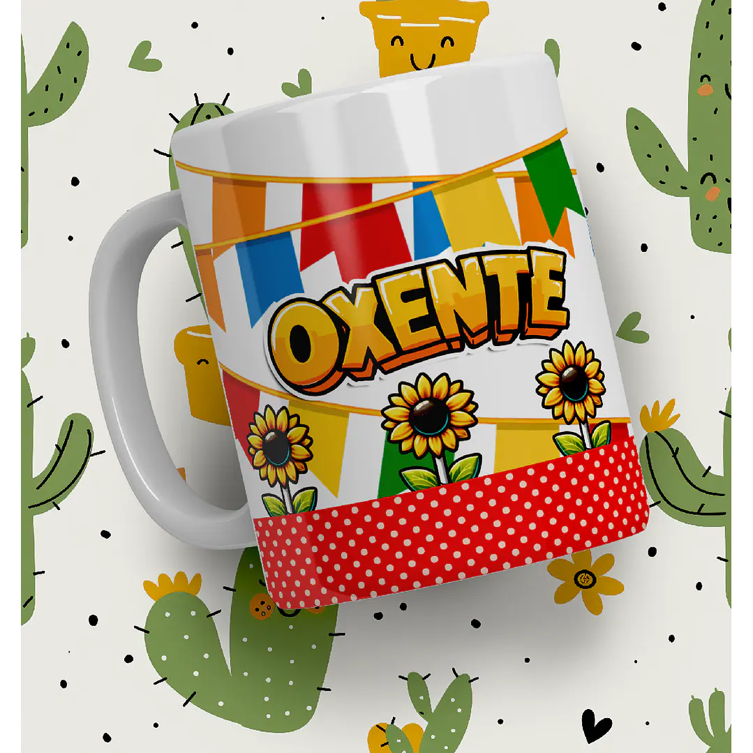Arte Caneca Arraiá com Nordeste Sublimação Baixar Grátis  3