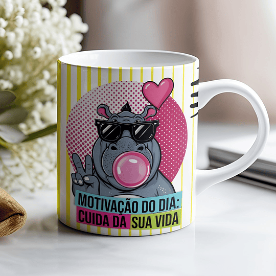 5 Artes para Caneca Frases Animais Deboche Arquivo Editável 