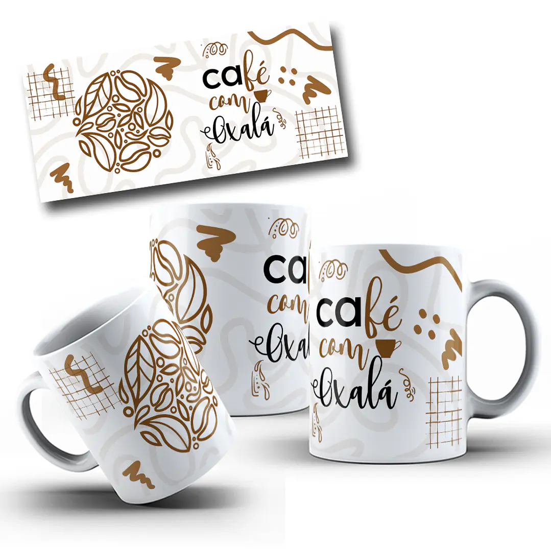 6 Artes para Caneca Café com Oxalá Arquivo em Jpg 1