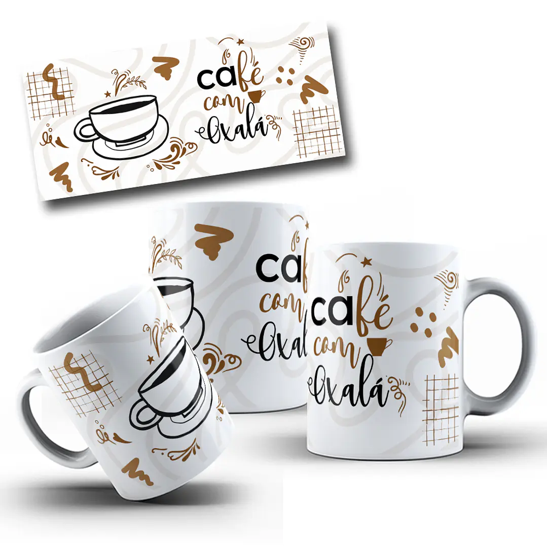 6 Artes para Caneca Café com Oxalá Arquivo em Jpg 2