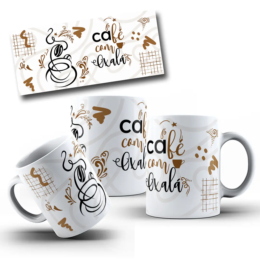 6 Artes para Caneca Café com Oxalá Arquivo em Jpg 6