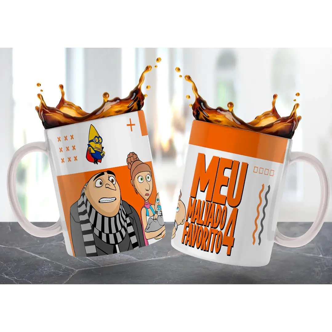 6 Artes para Caneca Meu Malvado Favorito Arquivo em Jpg  1