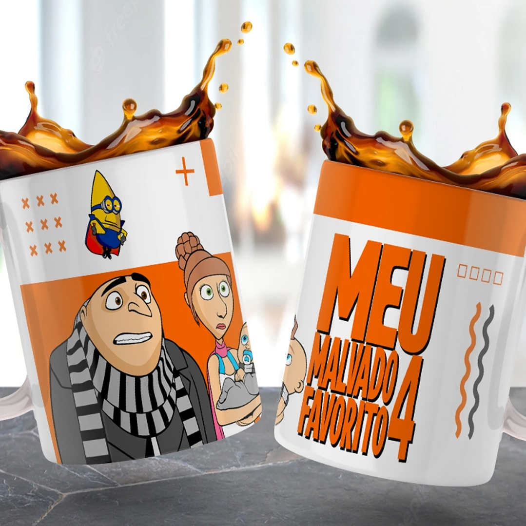 6 Artes para Caneca Meu Malvado Favorito Arquivo em Jpg  1