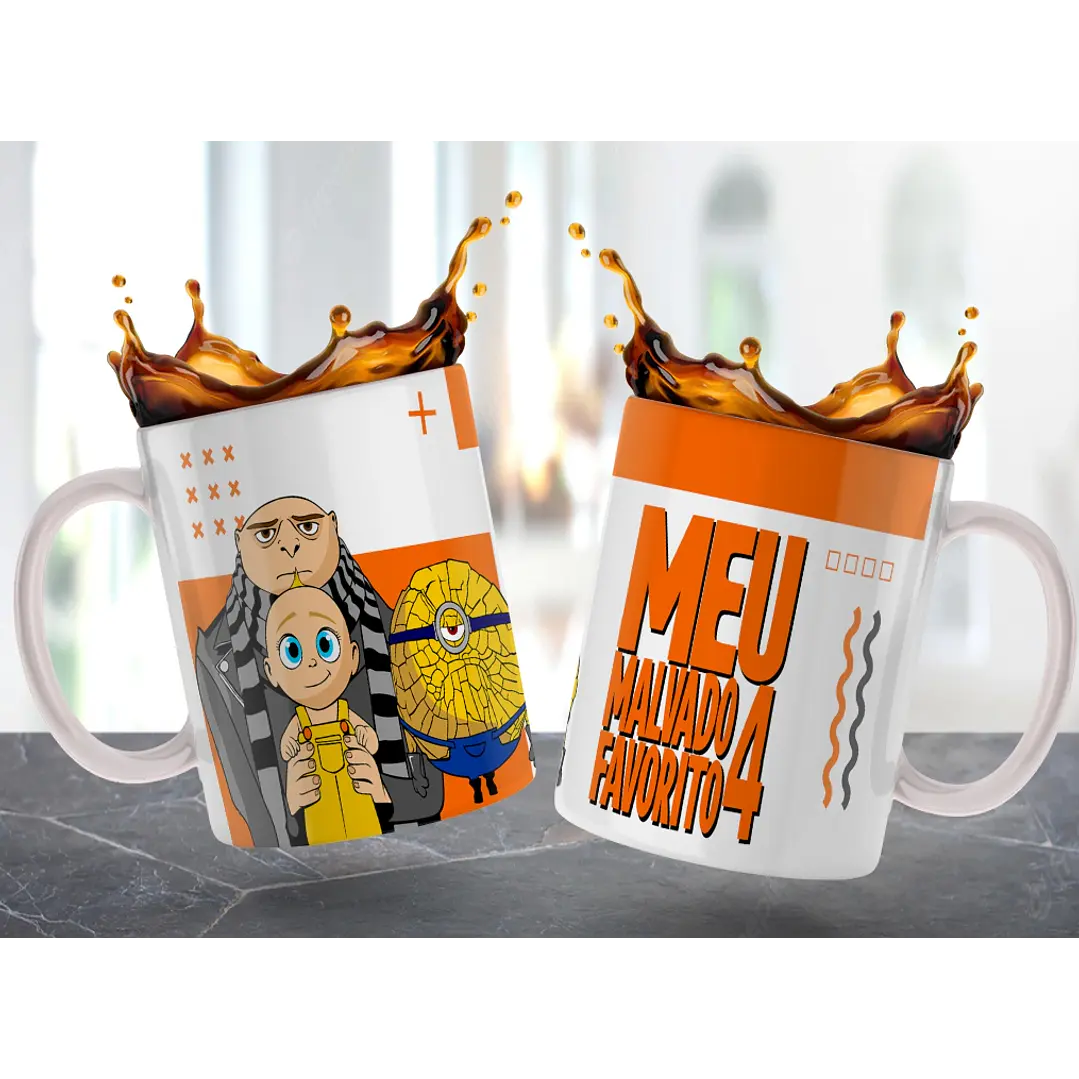 6 Artes para Caneca Meu Malvado Favorito Arquivo em Jpg  2
