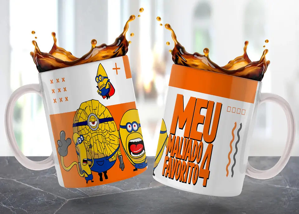 6 Artes para Caneca Meu Malvado Favorito Arquivo em Jpg  5