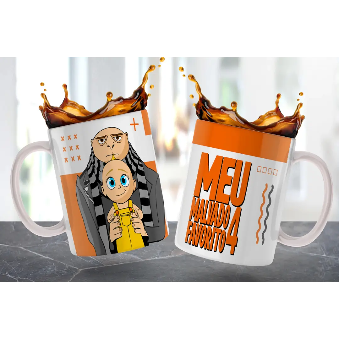 6 Artes para Caneca Meu Malvado Favorito Arquivo em Jpg  6