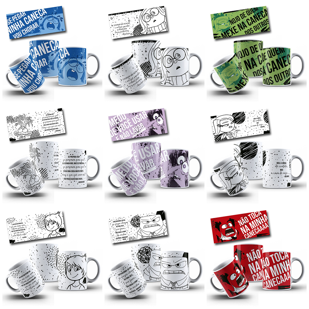 13 Artes para Caneca Divertidamente Arquivo em Png  1