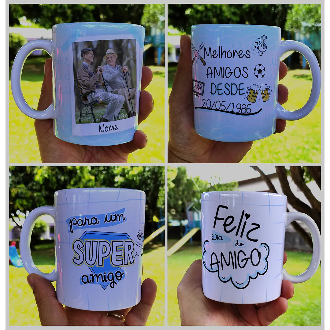 21 Artes para Caneca Amizade Masculino Arquivo Editável 1