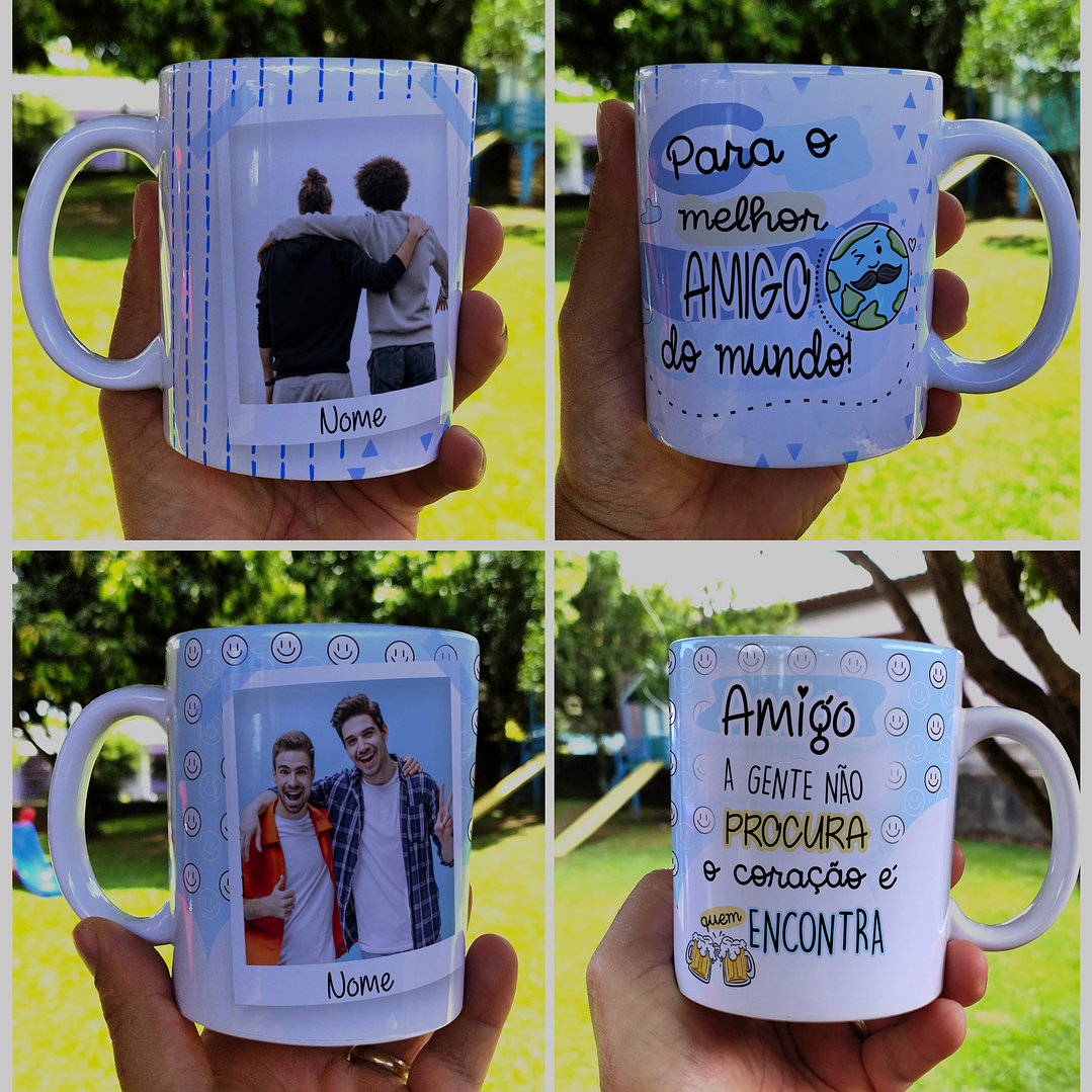 21 Artes para Caneca Amizade Masculino Arquivo Editável 4