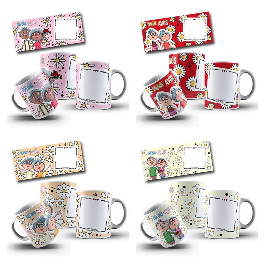 30 Artes para Caneca Dia dos Avós Arquivo Editável 4