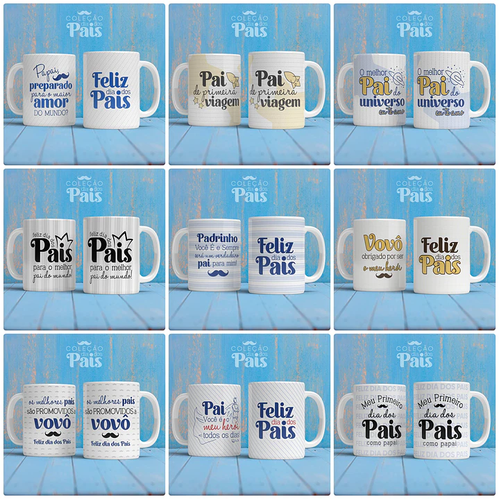 36 Artes para Caneca Azulejo e Camisa Dia dos Pais Arquivo Editável  3