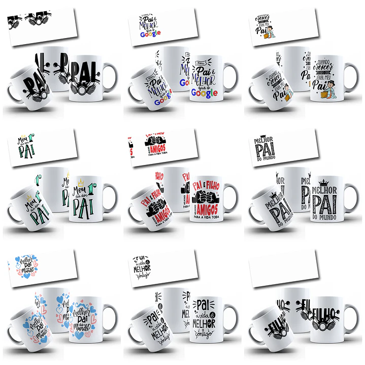 182 Artes para Caneca Dia dos Pais Arquivo em Jpg  8
