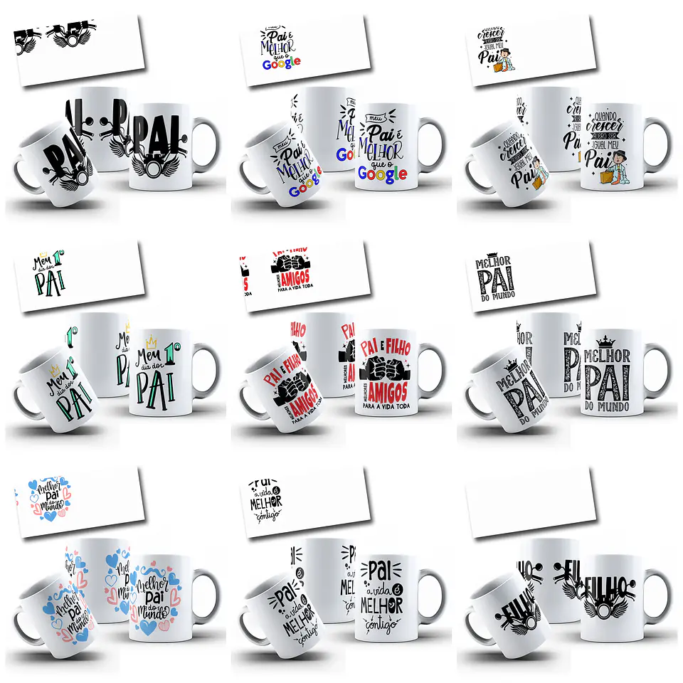 182 Artes para Caneca Dia dos Pais Arquivo em Jpg  8