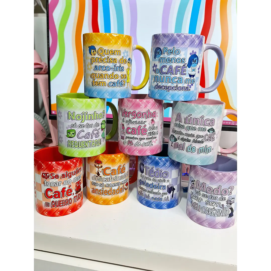 9 Artes para Caneca Divertidamente 2 em Arquivo em Jpg 2