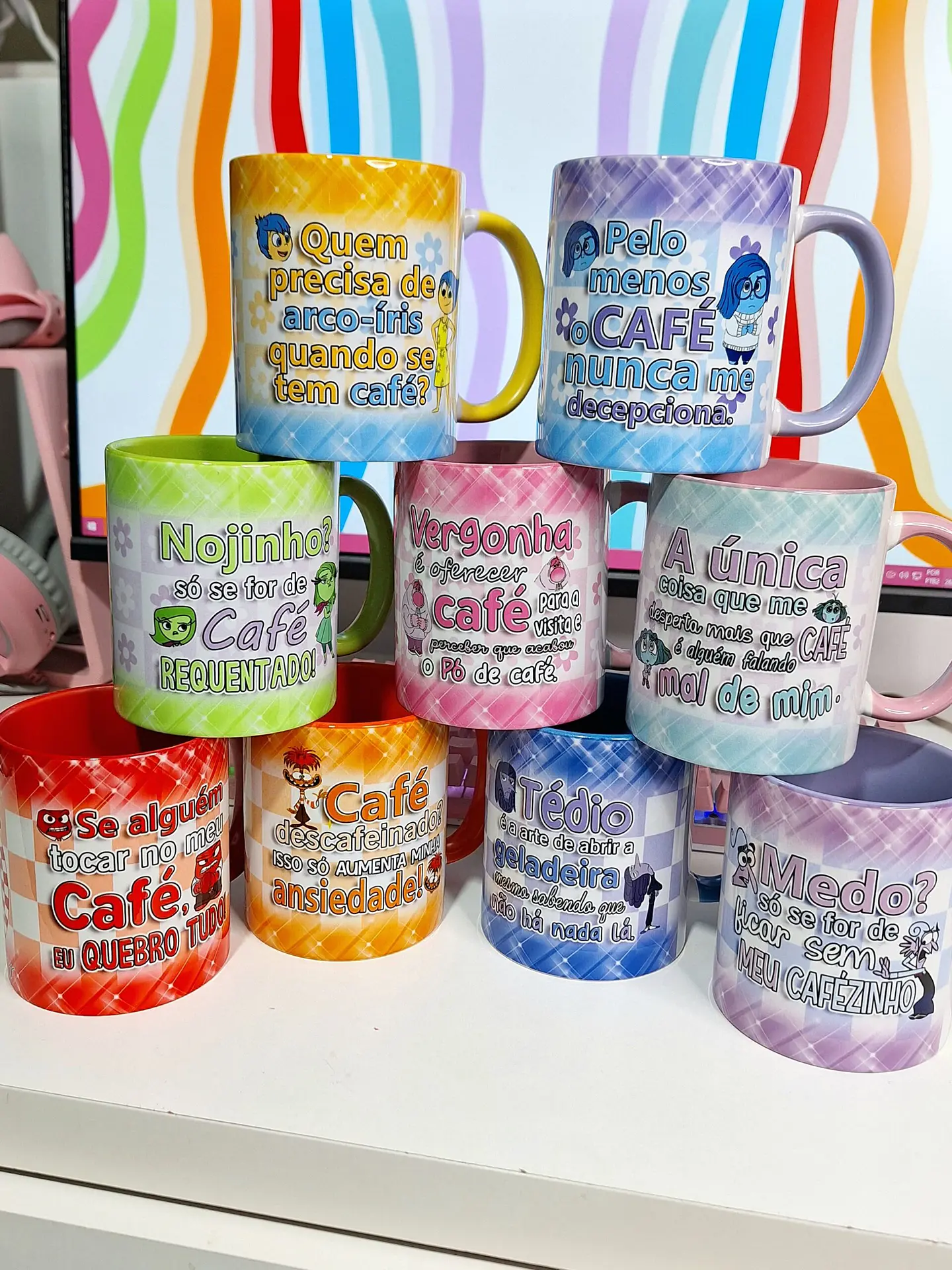 9 Artes para Caneca Divertidamente 2 em Arquivo em Jpg 2
