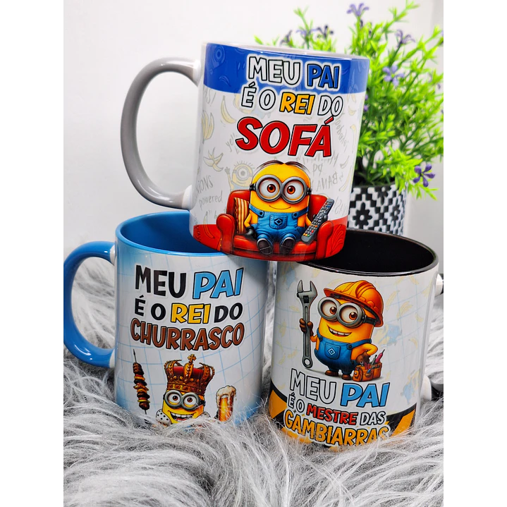 12 Artes para Caneca Minions Divertido Dia dos Pais Arquivo em Jpg  3