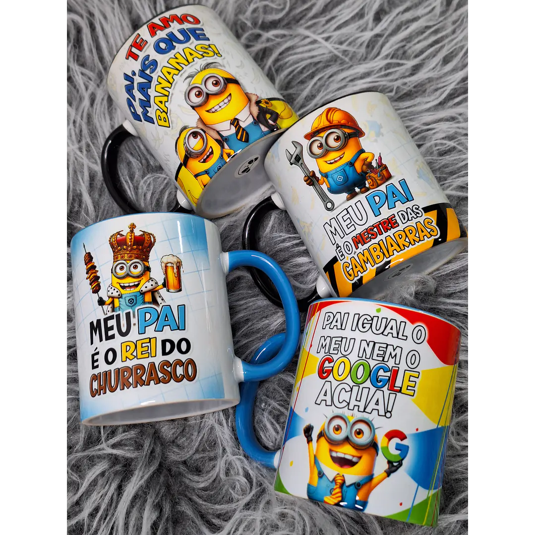 12 Artes para Caneca Minions Divertido Dia dos Pais Arquivo em Jpg  4