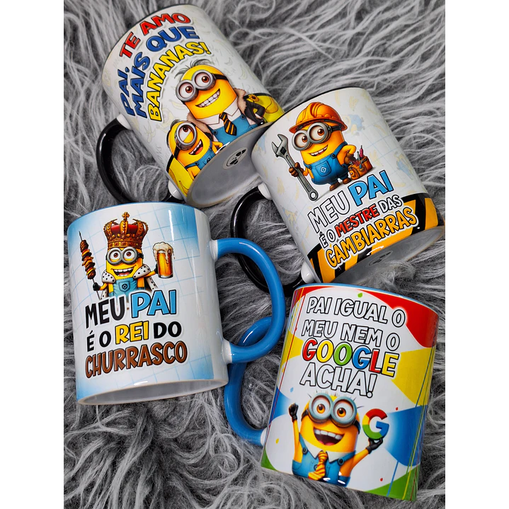 12 Artes para Caneca Minions Divertido Dia dos Pais Arquivo em Jpg  4
