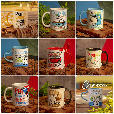 22 Artes para Caneca Flork Dia dos Pais Arquivo em Jpg 