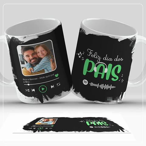 6 Artes para Caneca Dia dos Pais Spotify Musicas Arquivo em Jpg