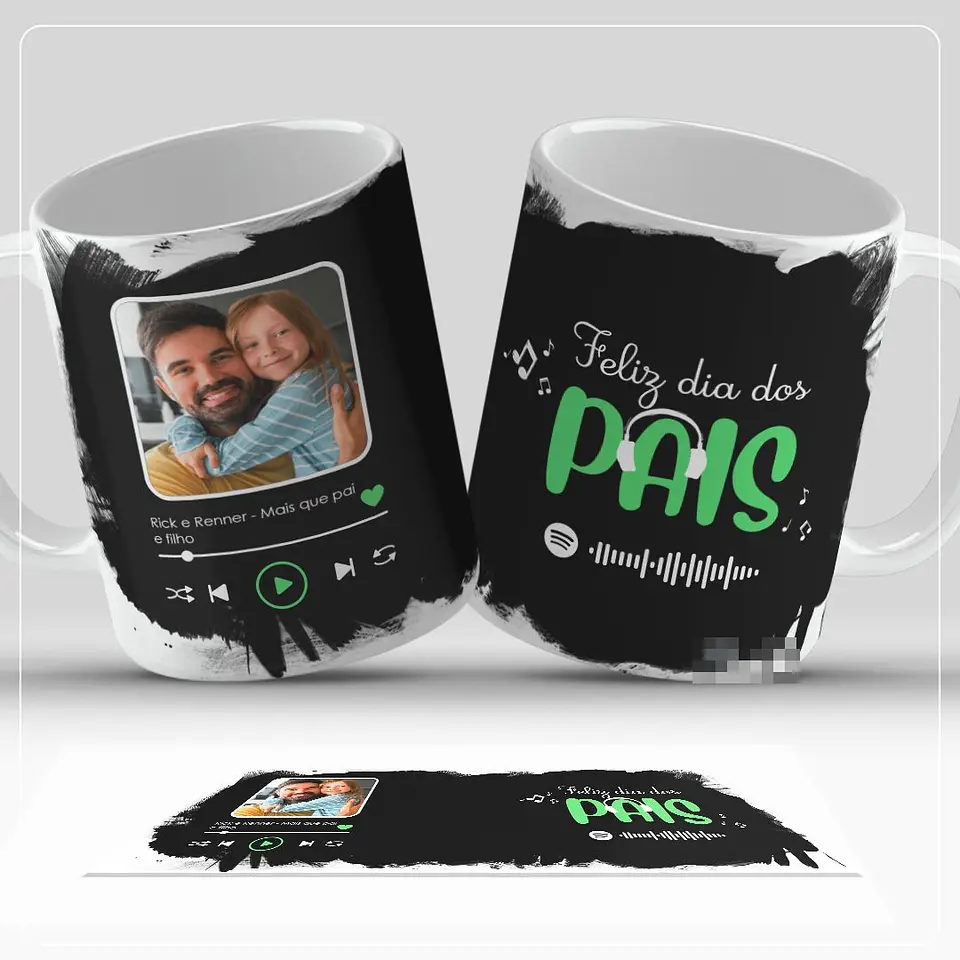 6 Artes para Caneca Dia dos Pais Spotify Musicas Arquivo em Jpg 1