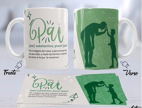 10 Artes para Caneca Dia dos Pais Arquivo em Jpg